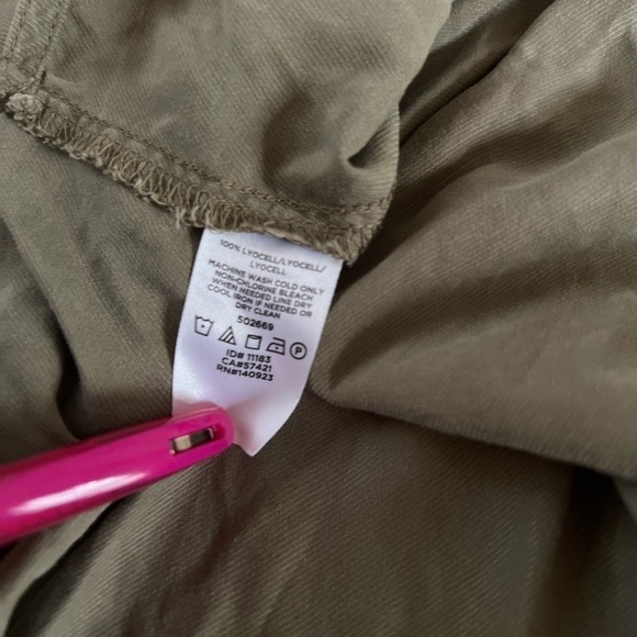 lou and grey Blouse Shirt Size Small Hi Low Faux Wrap Lyocell Casual - Picture 4 of 8